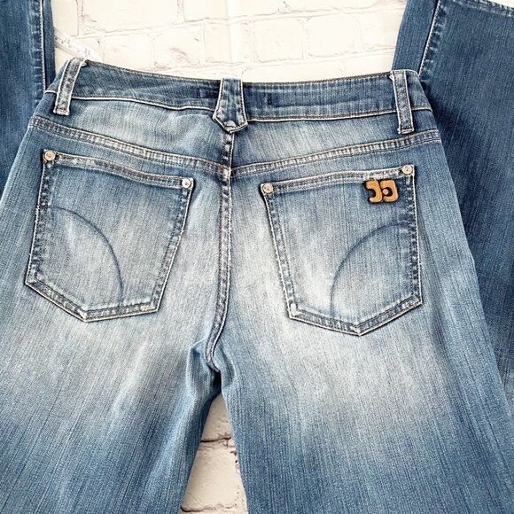 Joe's Slim Boot Medium Wash Low Rise in Honey Fit Straight Jeans 27 - Picture 4 of 9